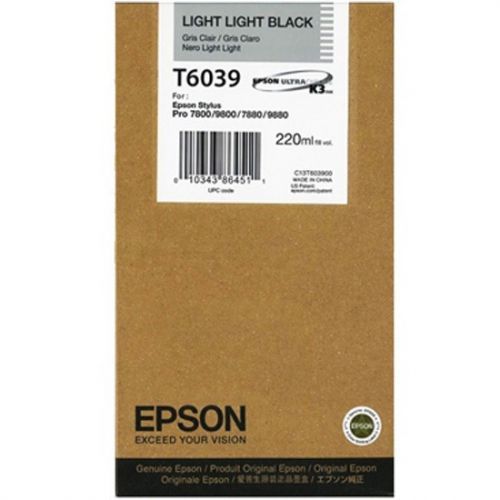 Epson C13T603900 světle světle černá (light light black) originální cartridge