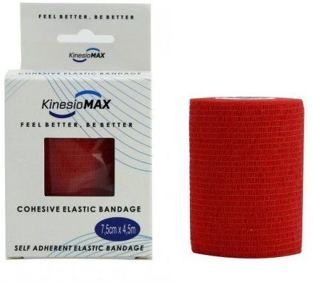 Kine-MAX Samofixační elastické obinadlo-5cm,7,5cm,10cm - červená 10cm