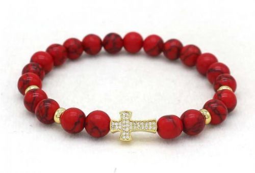 Náramek na ruku z červeného kamene