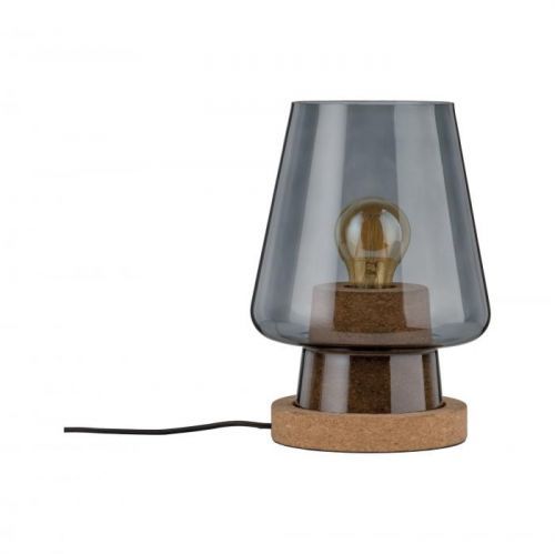 P 79736 Stolní lampa Iben 1-ramenné kouřové sklo/korek - PAULMANN