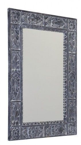 SAPHO UBUD zrcadlo v rámu, 70x100cm, šedá (IN231)