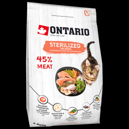 ONTARIO Cat Sterilised Salmon 0,4kg