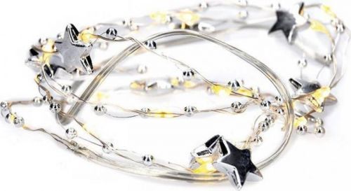 LED řetěz řetízek s dekoracemi, 20LED řetěz, 1m, 2x AA, IP20 1V215 Solight