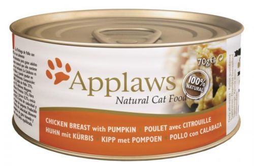Applaws konzerva pro kočky 156g - kuřecí prsa a dýně