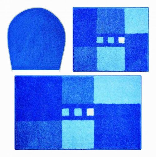 LineaDue MERKUR - Koupelnová předložka modrá Rozměr: 40x50 cm bez výřezu+50x80 cm