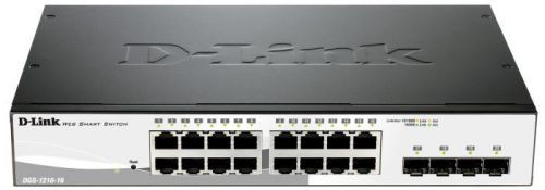 D-Link DGS-1210-16 16-port 10/100/1000 Gigabit Smart Switch including 4 Combo 1000BaseT/SFP