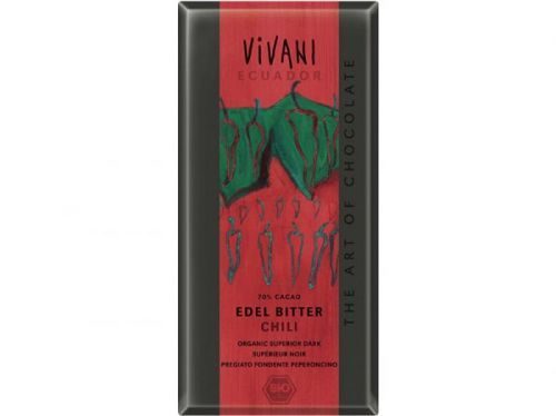 VIVANI Bio hořká čokoláda Chili 100g