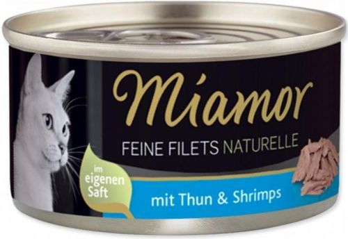Finnern Miamor Feine Filets Naturelle tuňák + krevety ve šťávě 80 g