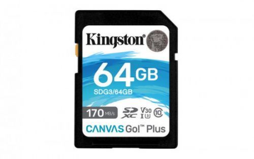 KINGSTON 32GB SDXC Canvas Go Plus 170R/90W CL10 U3 V30