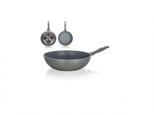 Pánev WOK kamenina ¤28cm  GRANITE indukce