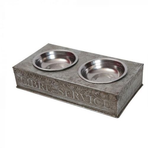 Misky pro psy se stojanem ze zinku Antic Line Libre Service