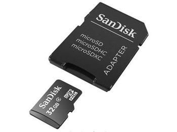 SanDisk microSDHC 32GB + adapter