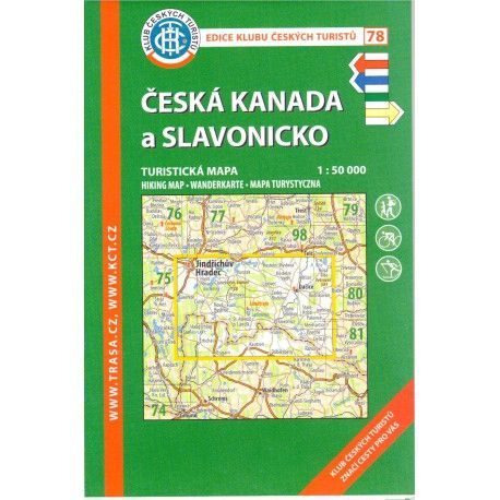 KČT 78 Česká Kanada a Slavonicko 1:50 000 turistická mapa