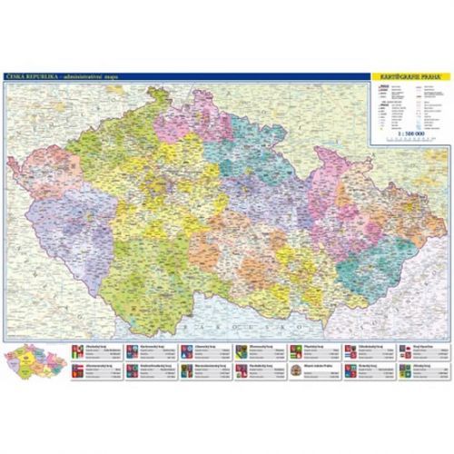 Česká republika - administrativní mapa 1:500 tis.
					 - neuveden