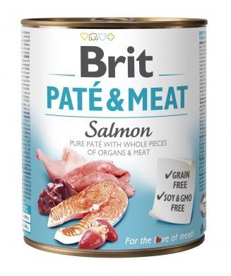 Brit Dog Paté & Meat Salmon 800g