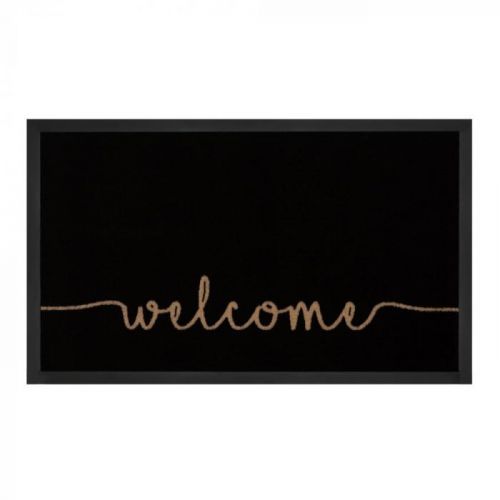 Černá rohožka Hanse Home Welcome, 45 x 75 cm