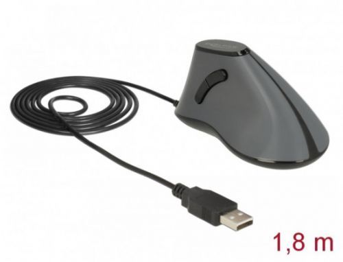 Delock Ergonomická vertikální optická 5-tlačítková USB myš, 12527