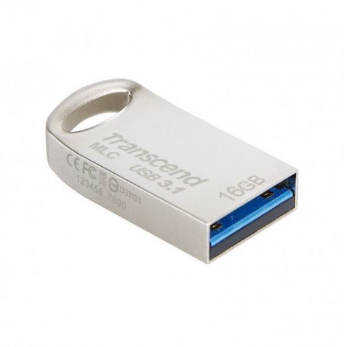 Transcend 16GB JetFlash 720S, USB 3.1 (Gen1) flash disk, MLC, malé rozměry, stříbrný kov, TS16GJF720S