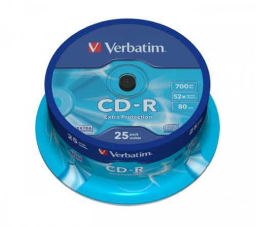 CD-R 700MB, 80min., 52x, DL Extra Protection, Verbatim, 25-cake, 43432