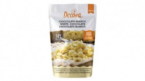Belgická bílá čokoláda 34% 250g - Decora