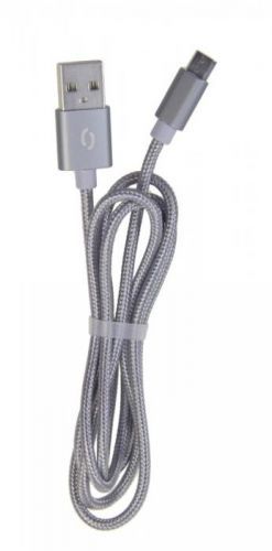 ALIGATOR TUBA 2A nabíjecí kabel microUSB šedý (DAKT008)