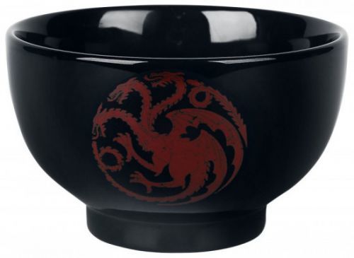 CurePink Porcelánová miska Game Of Thrones/Hra o trůny Targaryen 14x9x14 cm