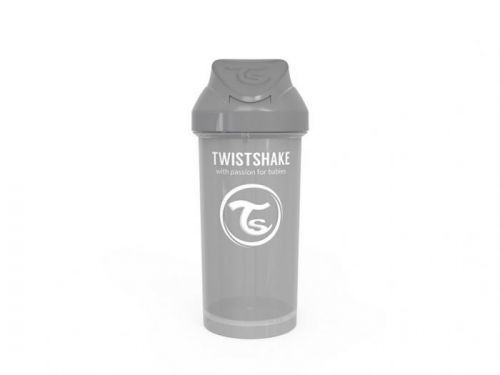 Twistshake LÁHEV S BRČKEM 360 ML 12+M PASTELOVĚ ŠEDÁ