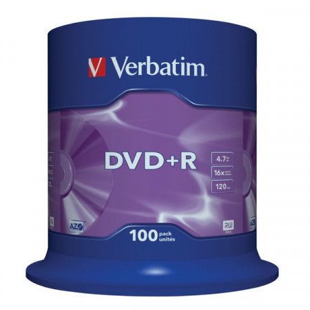 Disk Verbatim DVD+R 4,7GB, 16x, 100cake, 43551