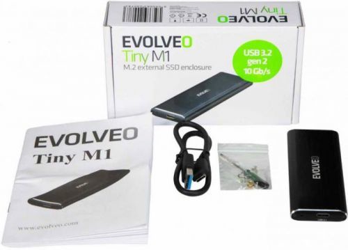 EVOLVEO Tiny M1, 10Gb/s, M.2 externí rámeček, USB A 3.1 (HDEtinym1)