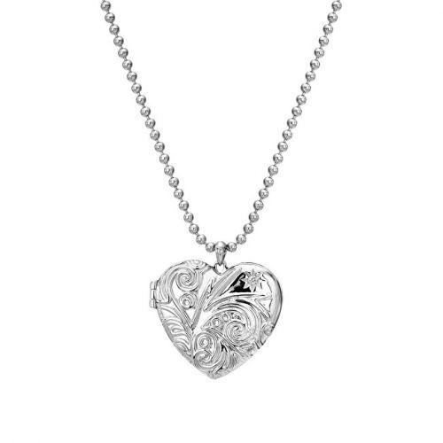 Hot Diamonds Stříbrný srdíčkový náhrdelník s diamantem Memories Heart Locket DP772