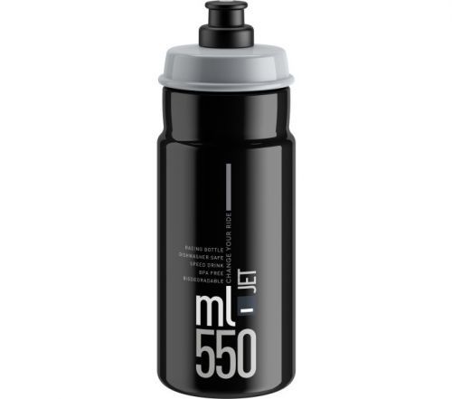 lahev ELITE Jet Black šedé logo, 550 ml