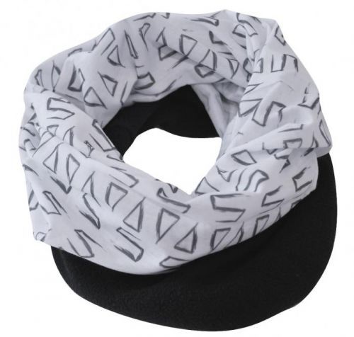Sportovní šátek s fleecem Sulov Letter - bílý-černý
