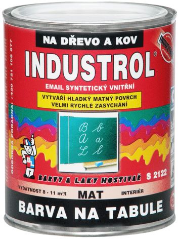 Industrol S2122 barva na tabule 0.6l - černá 0199