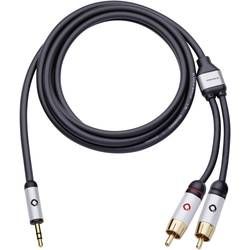 Připojovací kabel Oehlbach, jack zástr. 3.5 mm/cinch zástr., černý, 3 m