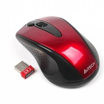 A4tech G9-500F-3 V-track, bezdrátová optická myš, 2.4GHz, 2000DPI, 15m dosah, USB, červená, G9-500F-3