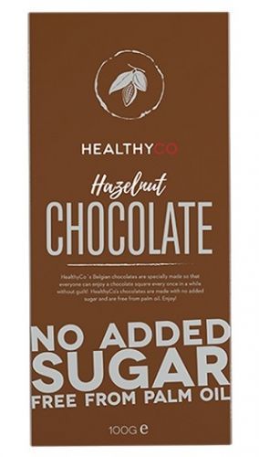 HealthyCO Čokoláda bez cukru oříšková 100g