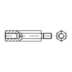 Šestihranný distanční kolík TOOLCRAFT N/A 70 mm Galvanicky pozinkovaná ocel M5 100 ks