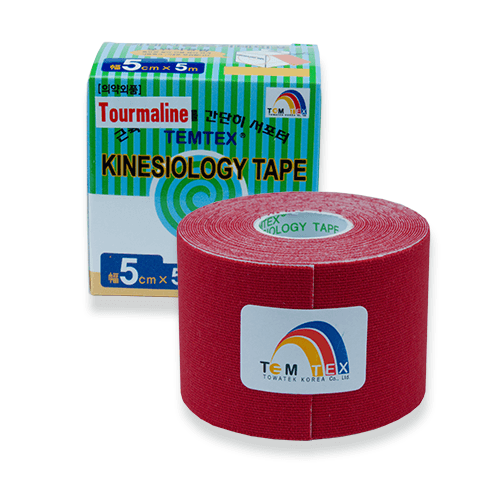 Tejp. TEMTEX kinesio tape Tourmaline červená 5cmx5m