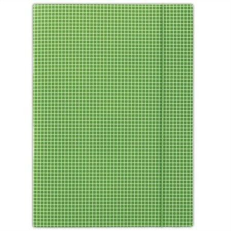 Desky s gumičkou, kostkované, zelené,  karton, A4, DONAU, FEP06