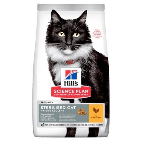 Hill's Science Plan Feline Mature Ad. 7+ Sterilised Chicken 3 kg NOVÝ