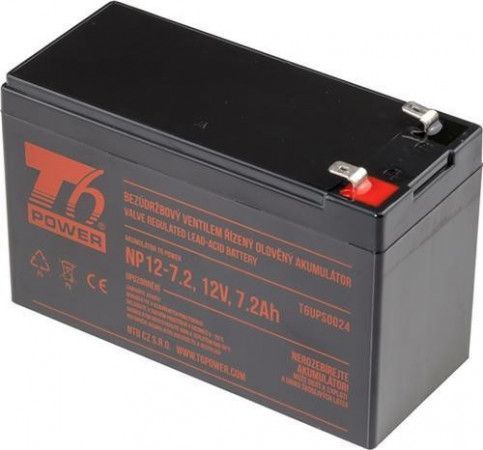 T6 POWER olověný akumulátor T6UPS0024, 12V, 7,2Ah, T6UPS0024