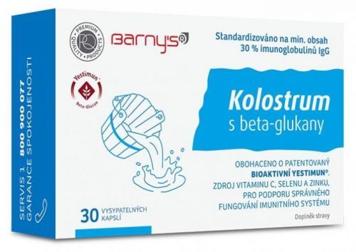 Barny's  Barnys Kolostrum s beta-glukany 30 kapslí