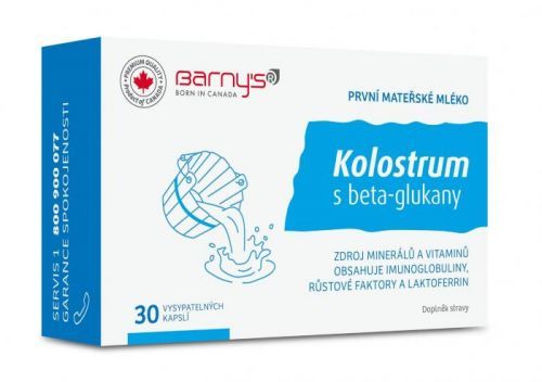 Barny's Kolostrum s beta-glukany 30 kapslí