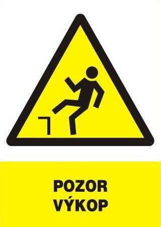 Pozor výkop - plastová tabulka A4