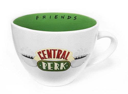 CurePink Keramický hrnek Friends: Central Perk bílý 650 ml