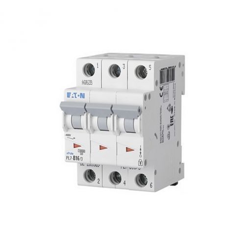 Jistič 10 kA 3pól char. B 16 A, Eaton PL7-B16/3