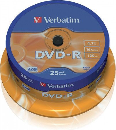 DVD-R 4,7GB 16x 25SP VERBATIM, 43522