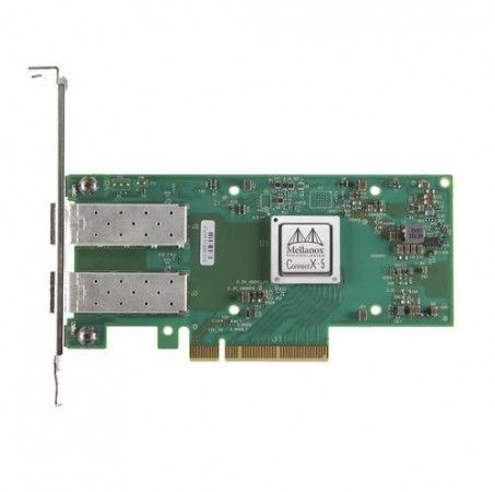 Mellanox ConnectX®-5 EN network interface card, 10/25GbE dual-port SFP28, PCIe3.0 x8, tall bracket, MCX512A-ACAT