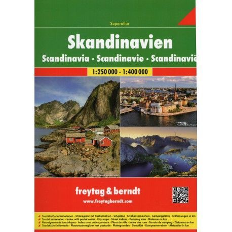 Freytag a Berndt Skandinávie 1:250 000 - 1:400 000 autoatlas (Norsko, Švédsko, Finsko...)