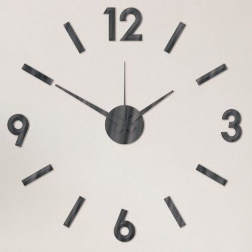 Nový originiální design nástěnných nalepovacích hodin. Plně tvarované číslice a indexy v černé barvě. .01264 40 - zelená